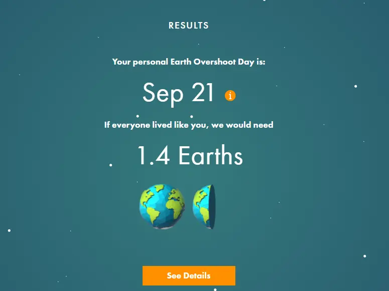 my ecological footprint in 2017